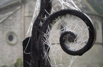 cobweb on hay church gate